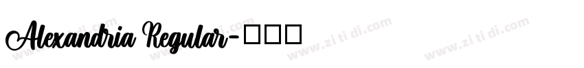 Alexandria Regular字体转换